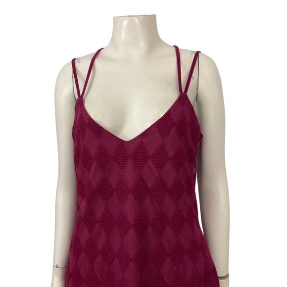NWT Diamond Print Strappy Mini Short Slip Dress / Large - Picture 2 of 5